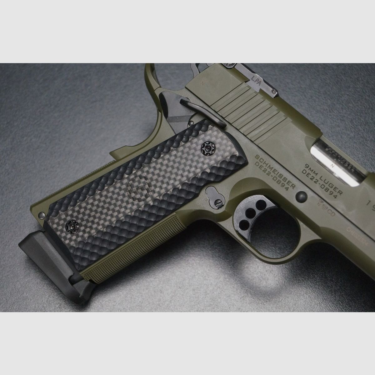 Schmeisser Hugo 1911 OD Green 9mm 6", image 5 of 10