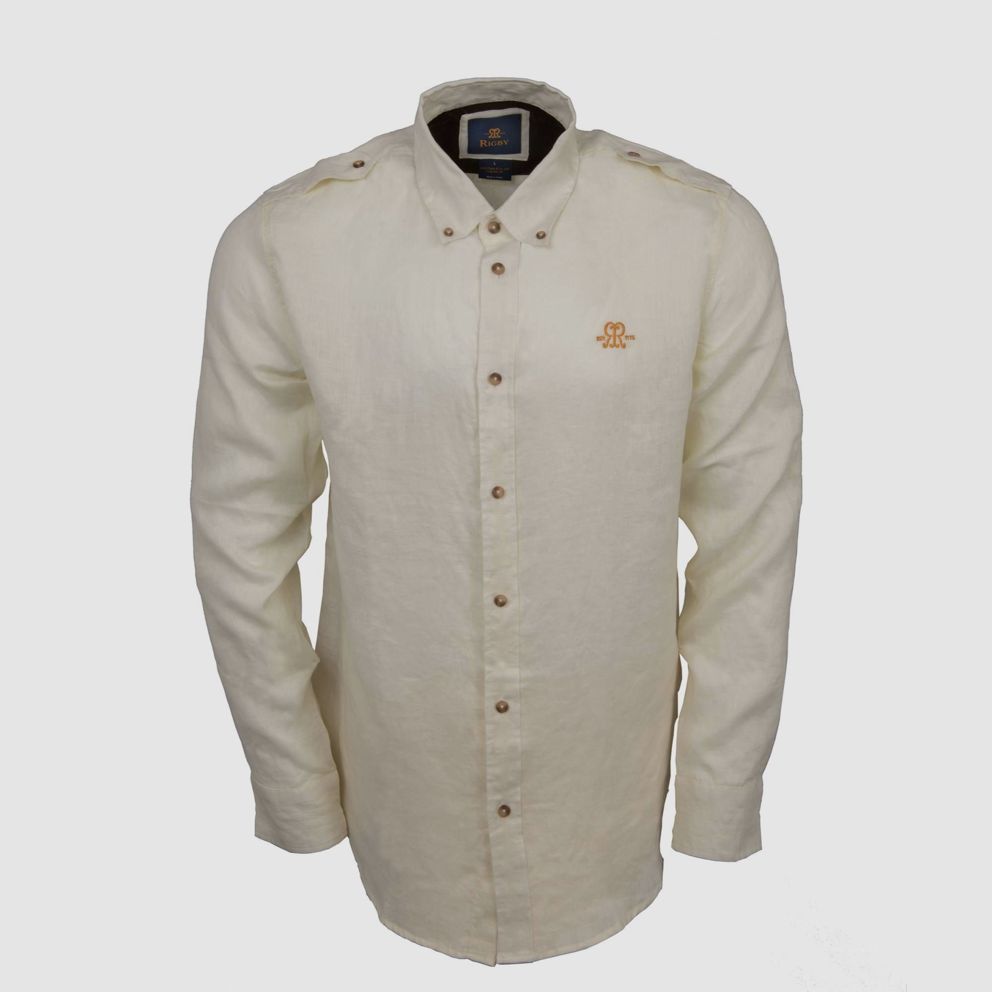 Rigby Leinen Hunting Shirt, Farbe Cream S