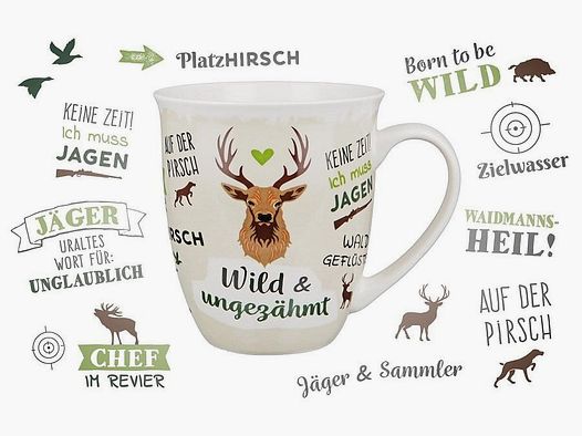 Gilde Pozellantasse Wild & ungezähmt