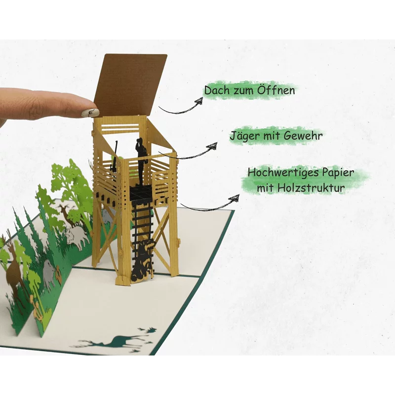Pop-up card "Hochsitz", image 6 of 8