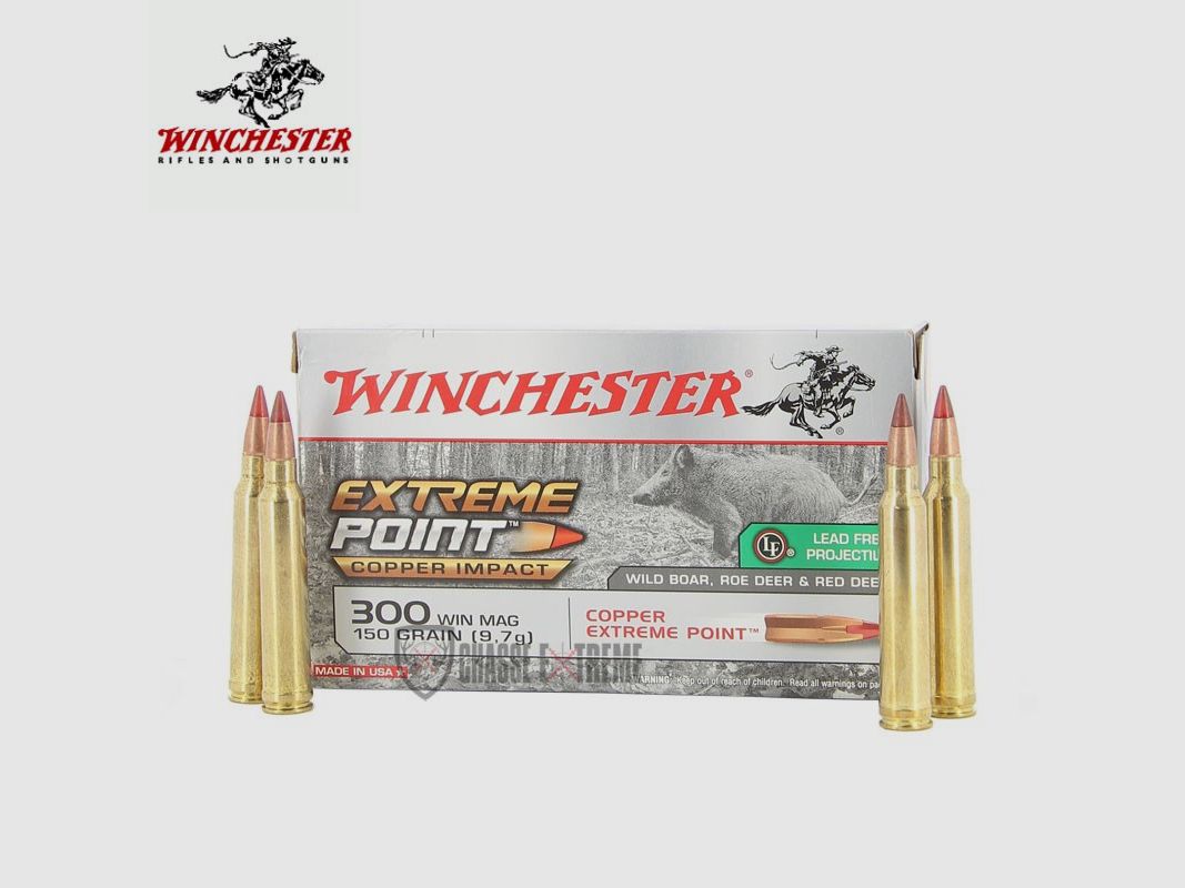 20 Patronen WINCHESTER Kal. 300 WM 150gr Extreme Point bleifrei