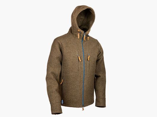 Lodenfleece-Hoodie "Kapuzenhuber" Mod. 2023, Cappuccino