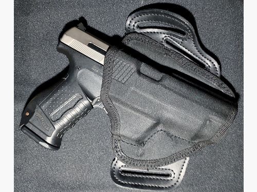 Walther P99 Schreckschuss Pistole 9mm P.A.K. bicolor (PTB 762) P 99 mit Pancake-Holster