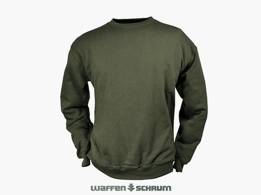 Hubertus Sweatshirt Rundhals  Oliv