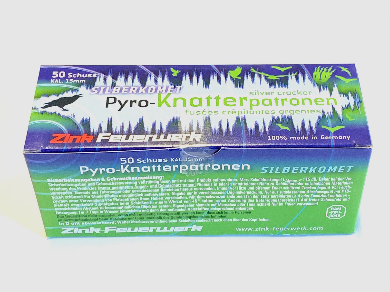 Silberkomet Effektpatronen Pyro Knatter 15mm 50 St.