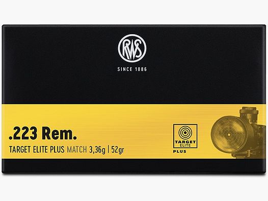 RWS 2411633 Target Elite Plus .223 Rem. Scorion 3.4g 52grs. Full metal jacket