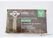PPU Privi Partizan 8x57JS. 11.34g/175gr Z-GROM Lead-free 20 rounds