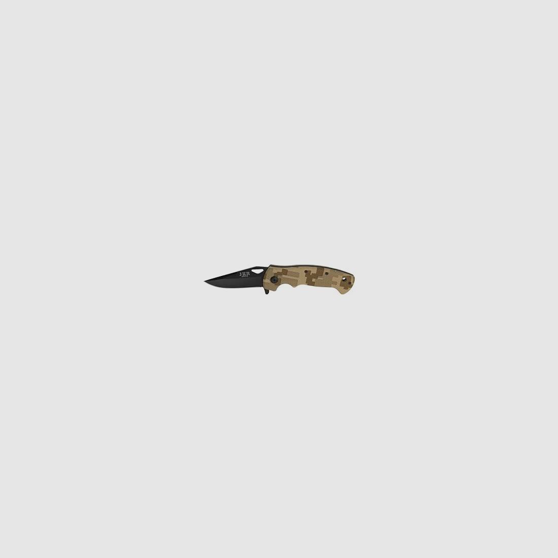 Couteau Pliant JKR Joker, Ouverture Assistée, Verrouillage par Clip, Lame Bleue 8 cm, Poignées Camouflage