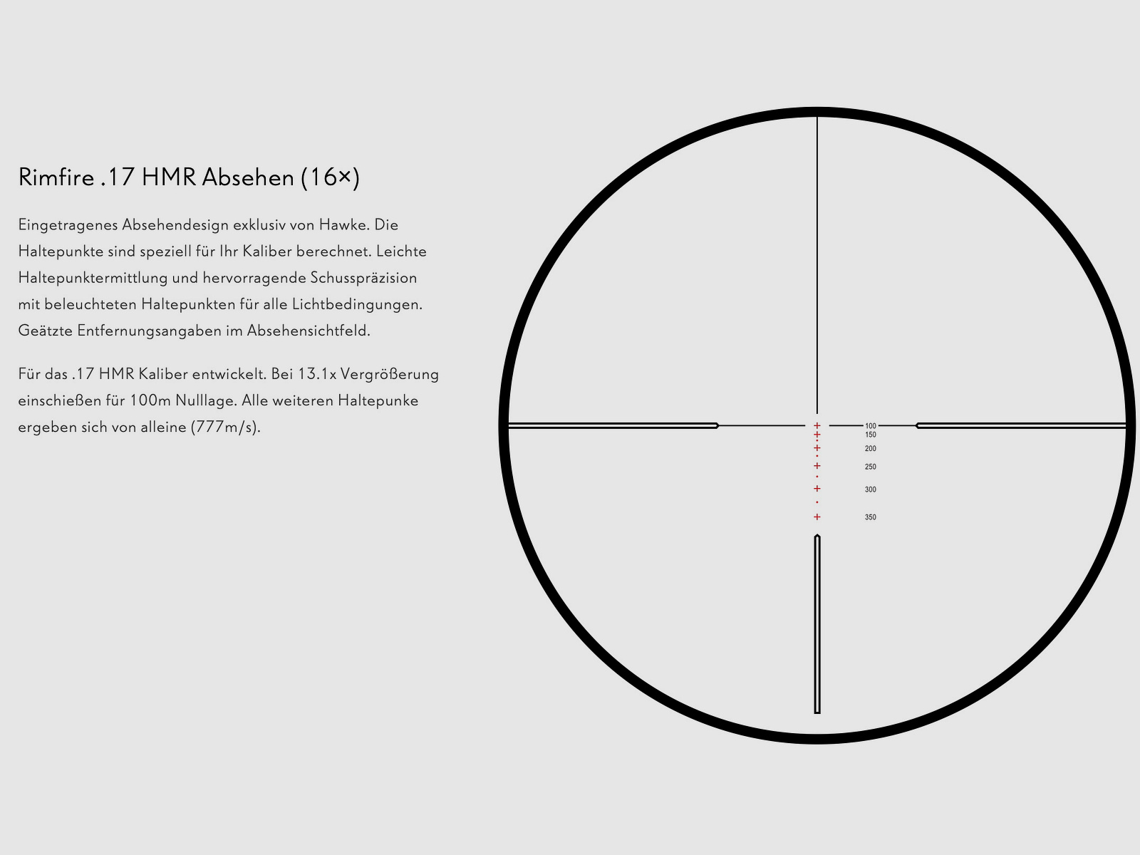 HAWKE 14261 Zielfernrohr VANTAGE 4-16x50 AO RIMFIRE 17 HMR Leuchtabsehen
