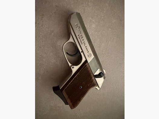 Pistolet gazowy Röhm RG 9 8mm niklowany z drewnianą rękojeścią