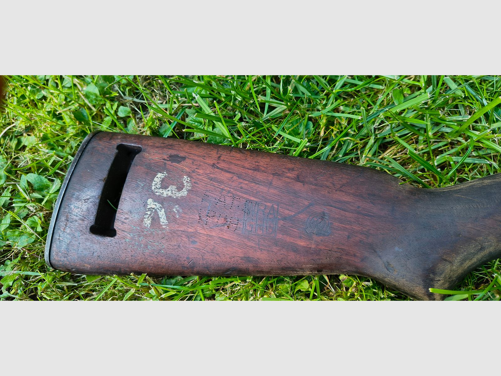 Original M1 Carbine stock, walnut, very good. Wooden stock