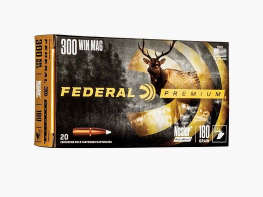 .300 Win. Mag. Premium Nosler Accubond 180 grs. Munición Federal
