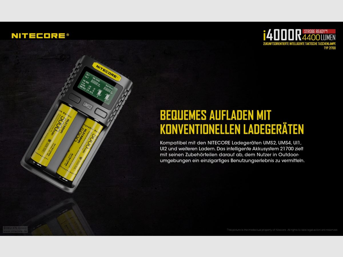 Nitecore I4000R Taschenlampe i4000R 4400 Lumen