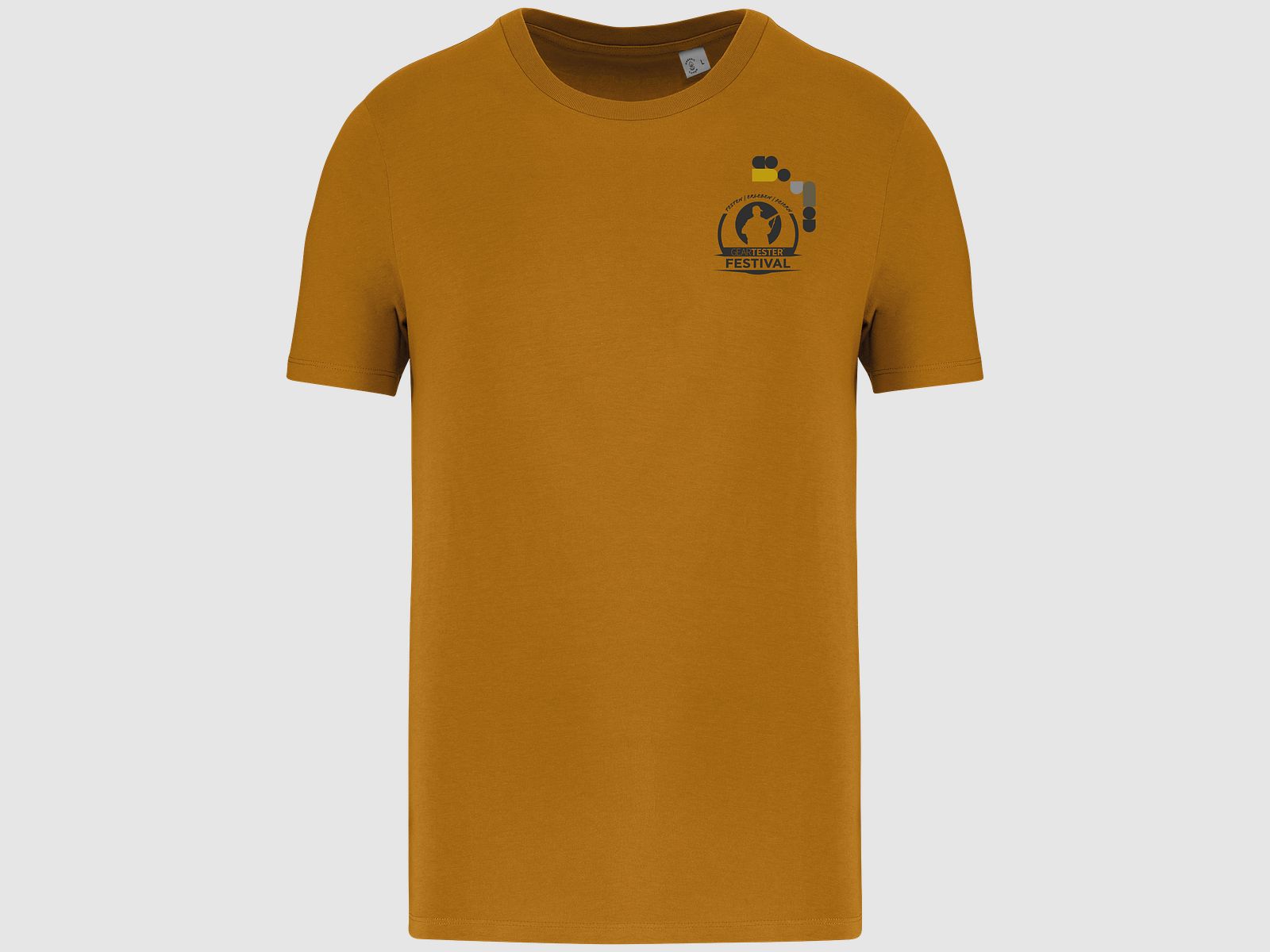 Geartester Festival Bio T-Shirt, piccolo logo