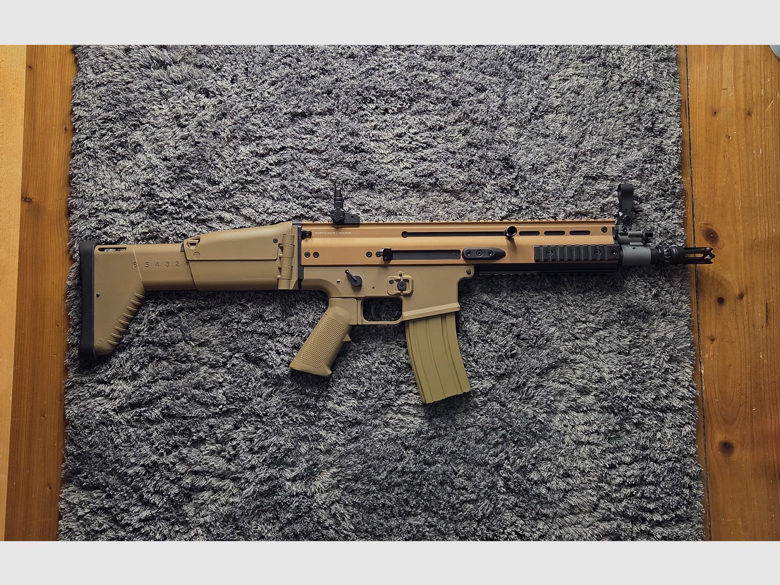 Begadi Mk16  Sport / Scar-L in Tan mit PRO FNS CNC Alu Rotary Hop Up Upgrade