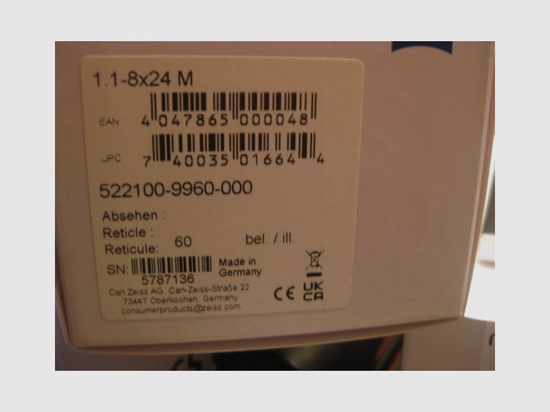 NEUE "Made in Germany" + ABSOLUTE BESTPREISE für ZEISS V6 in 1,1-6x24 M oder V8 1,1-8x24 M oder V6 2,5-15x56 M bzw. V6 2-12x50 M je mit Abs-60 !!! Kein Swarovski -Z6i-Z8i-LEICA-SAUER-MAUSER-Blaser-Schmidt&Bender-GPO usw.