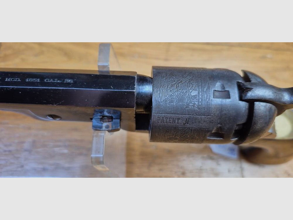 Guter Revolver Colt 1851 Navy — Kal.36 Schwarzpulver (PN) — Herstellung Uberti Gardone (Zahnrad-Logo Stempel 1969) — Guter Lauf Gute Mechanik — BE+, Bild 16 von 24