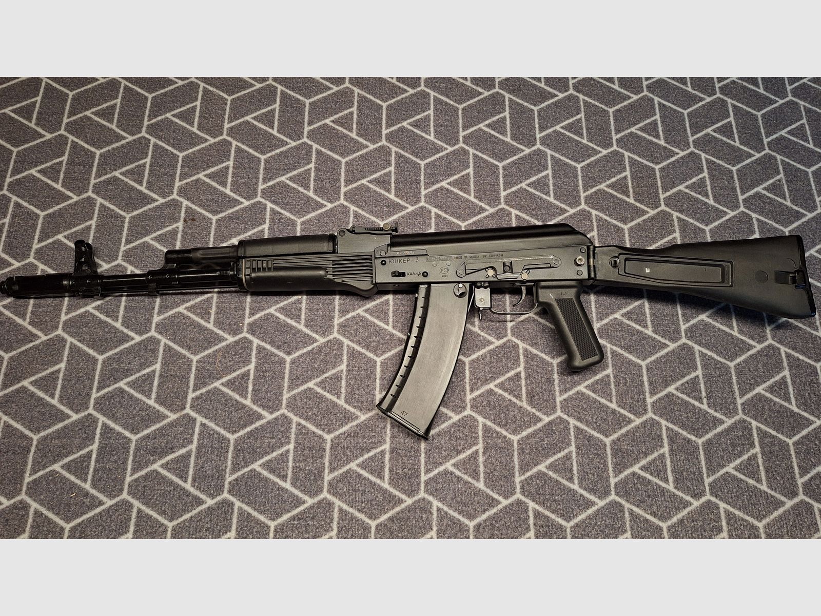 Original AK74M CO2 4.5mm Yunker full steel Kalashnikov - NEW!