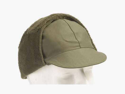 BW Wintermütze Oliv Gr. 57 NEUWERTIG - Feldmütze Bundeswehr m. Schirm u. Ohrenschutz
