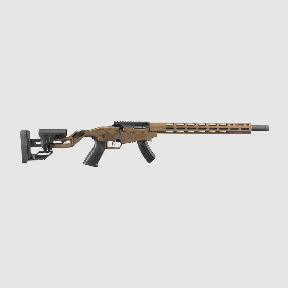 Ruger PRECISION RIMFIRE .22 LR 18"/46CM 1/2"-28 BURNT BRONZE CERAKOTE