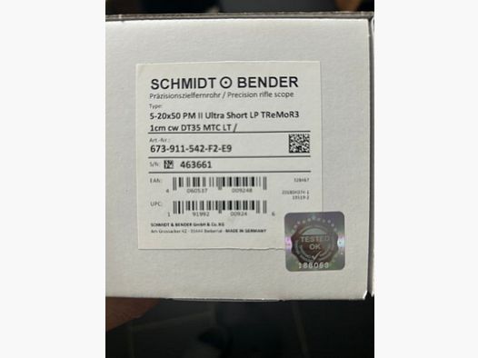 Sig Sauer 516 Marksmann Schmidt & Bender 5-20x50 PM II Ultra Court SP-4036 @34 H34mm