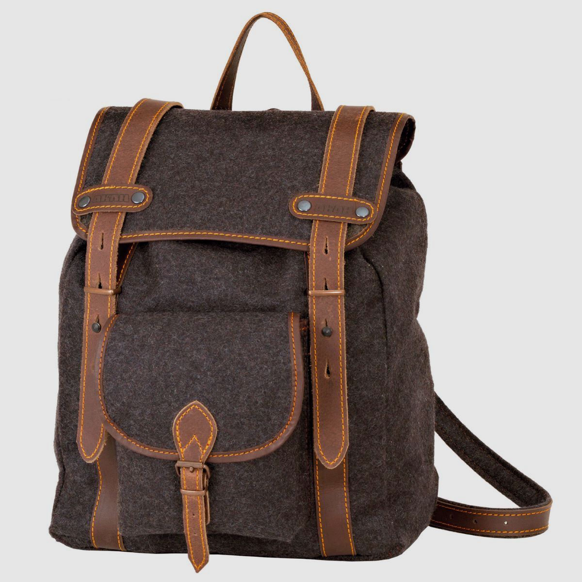 AKAH Hiking Backpack LODEN with Buffalo Leather