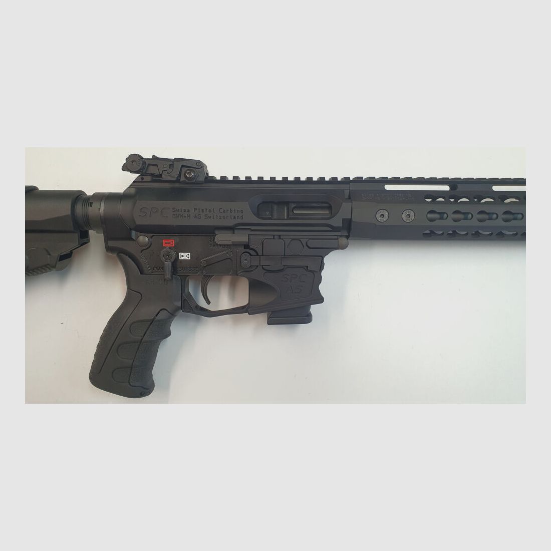 GWMH AG Selbstladebüchse GWMH SPC-HUNTER A5 17" (SWISS PISTOL CARBINE) BLACK Kal.9x19 AR15 Glock Magazin