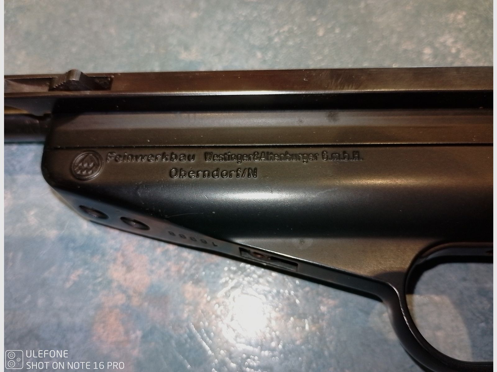 Pistola ad aria Feinwerkbau, arma da competizione, ottima precisione, precisione di tiro