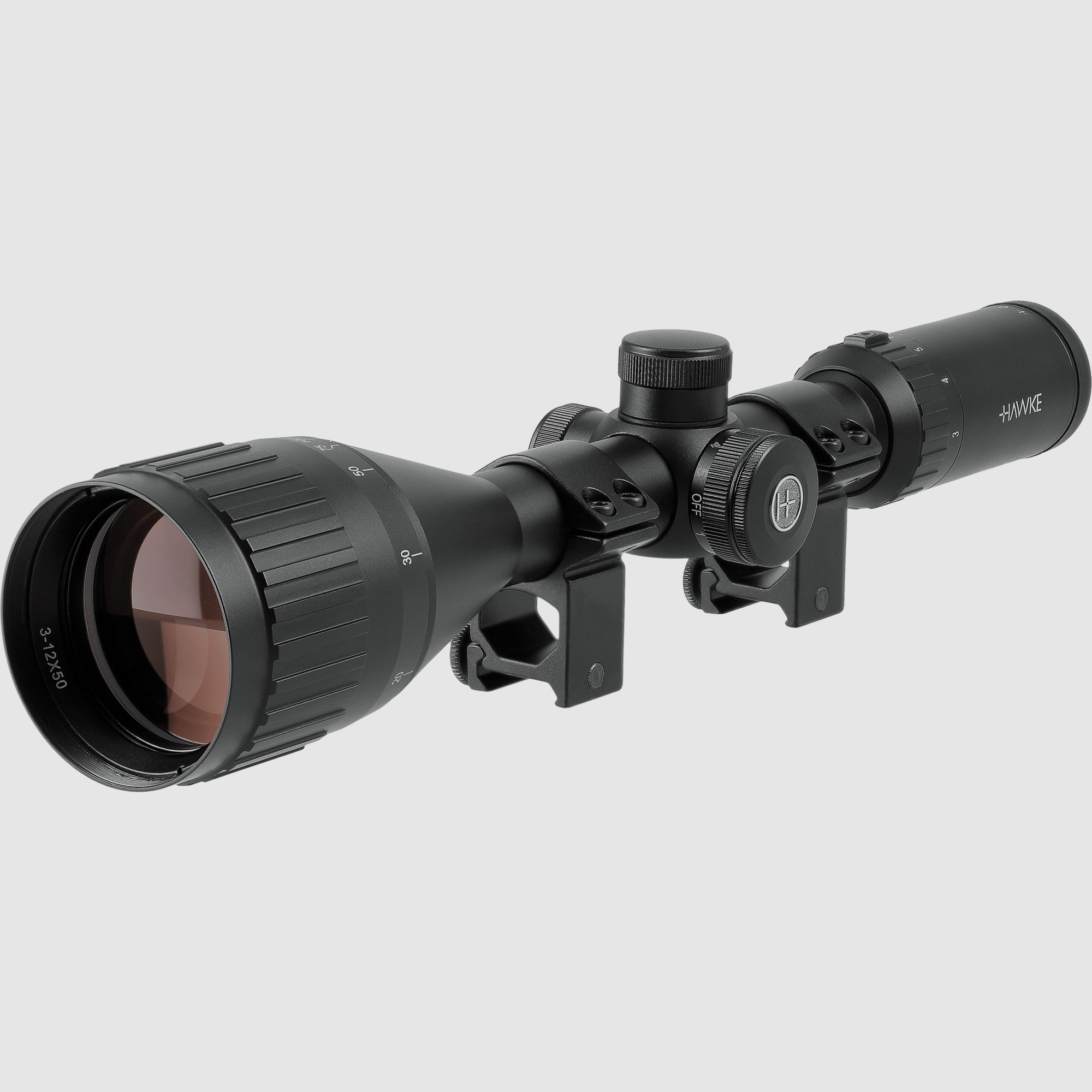 Hawke Fast Mount IR 3-12x50 AO IR (Mil Dot) - 1/4 MOA