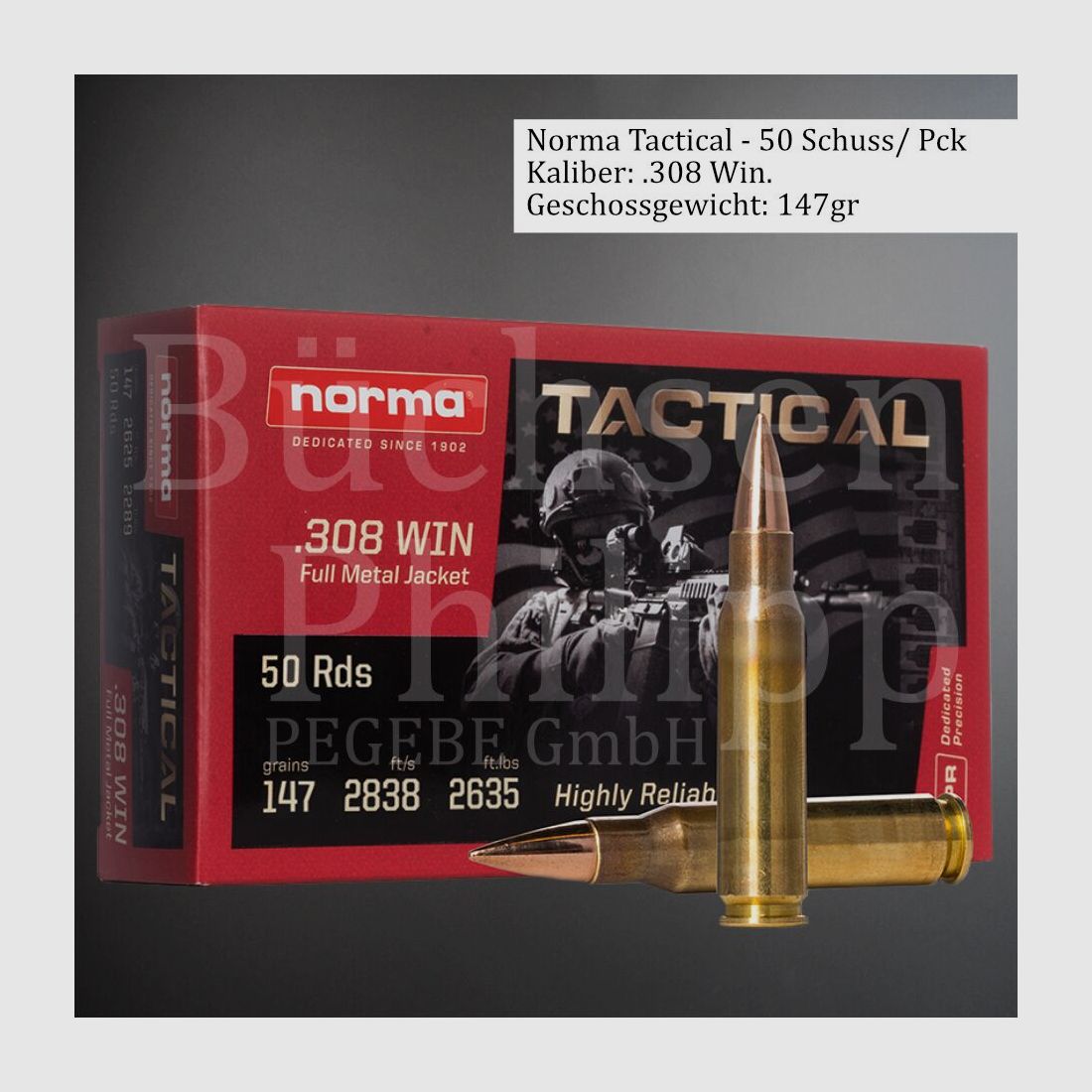 Norma	 Tactical .308Win. 147gr