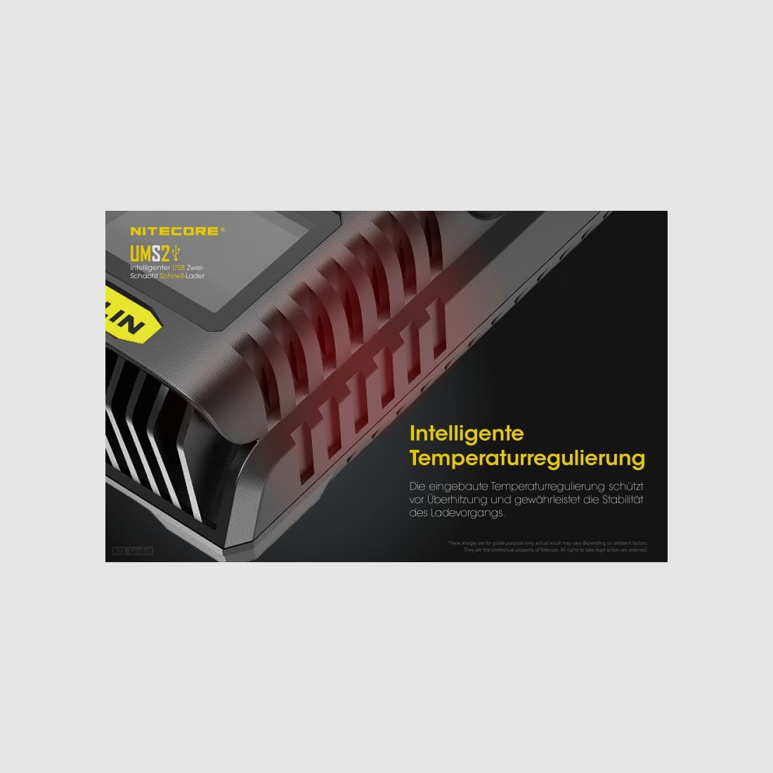 Nitecore UMS2 USB Schnell Ladegerät
