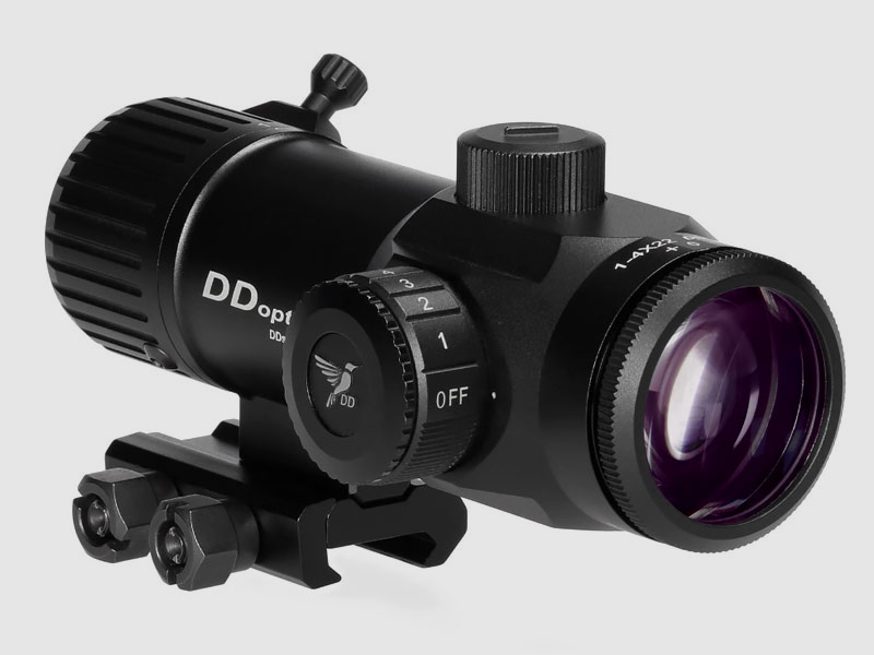 DDoptics DDsight MAG 1-4x22, i-Point reticolo da caccia