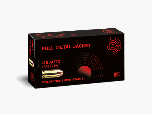 .45 ACP Geco FMJ 230grs.