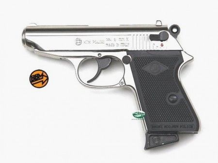 BRUNI Pistolet alarmowy NEW POLICE NICKEL 8 mm