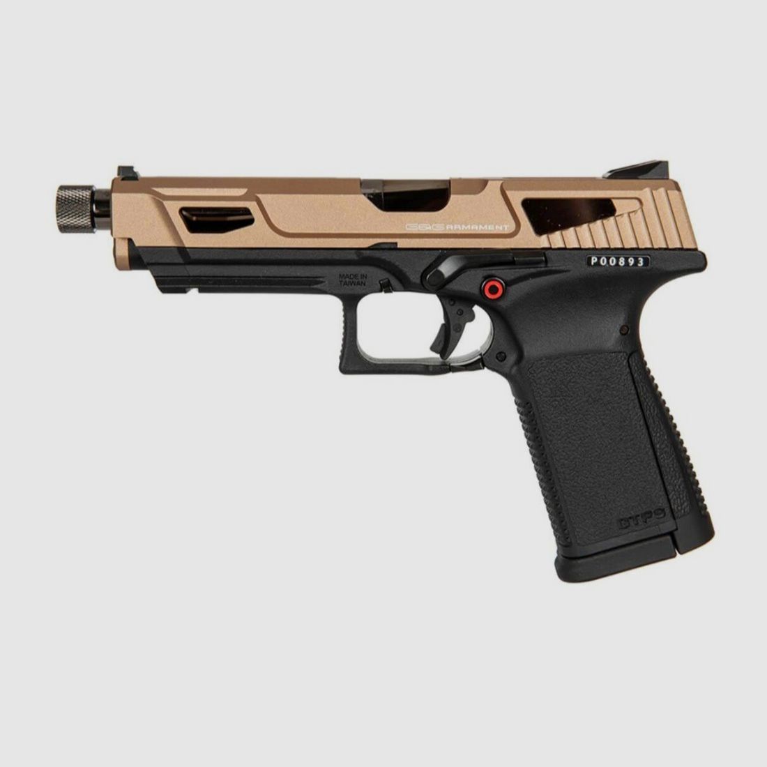 G&G GTP 9 MS DST CO2 Softair Pistole, Desert mit Green gas und 2 Magazine 
