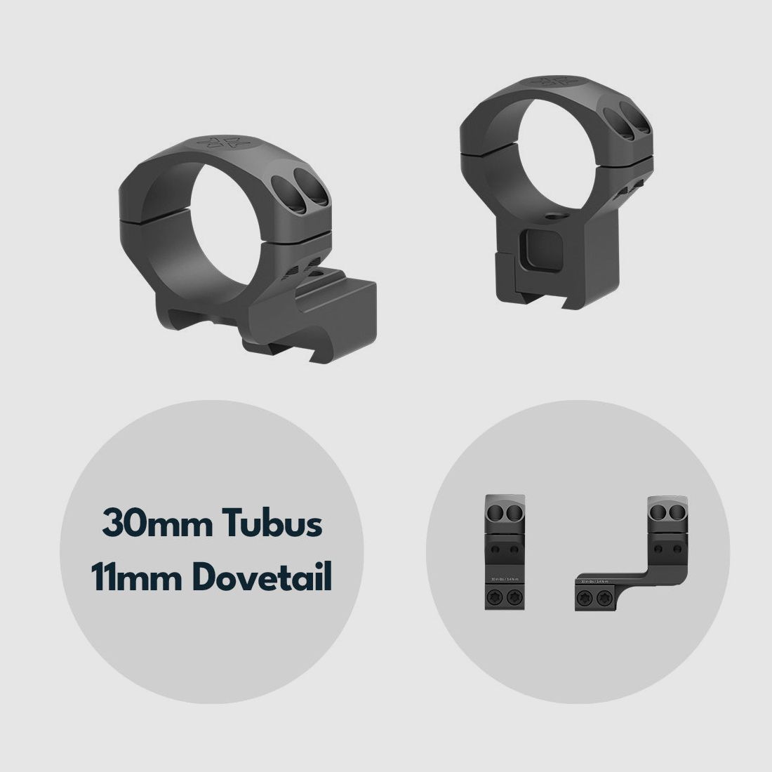 Vector Optics Cantilever Mount Rings 30mm (h=32mm) – 11mm Dovetail (XASR-3017)