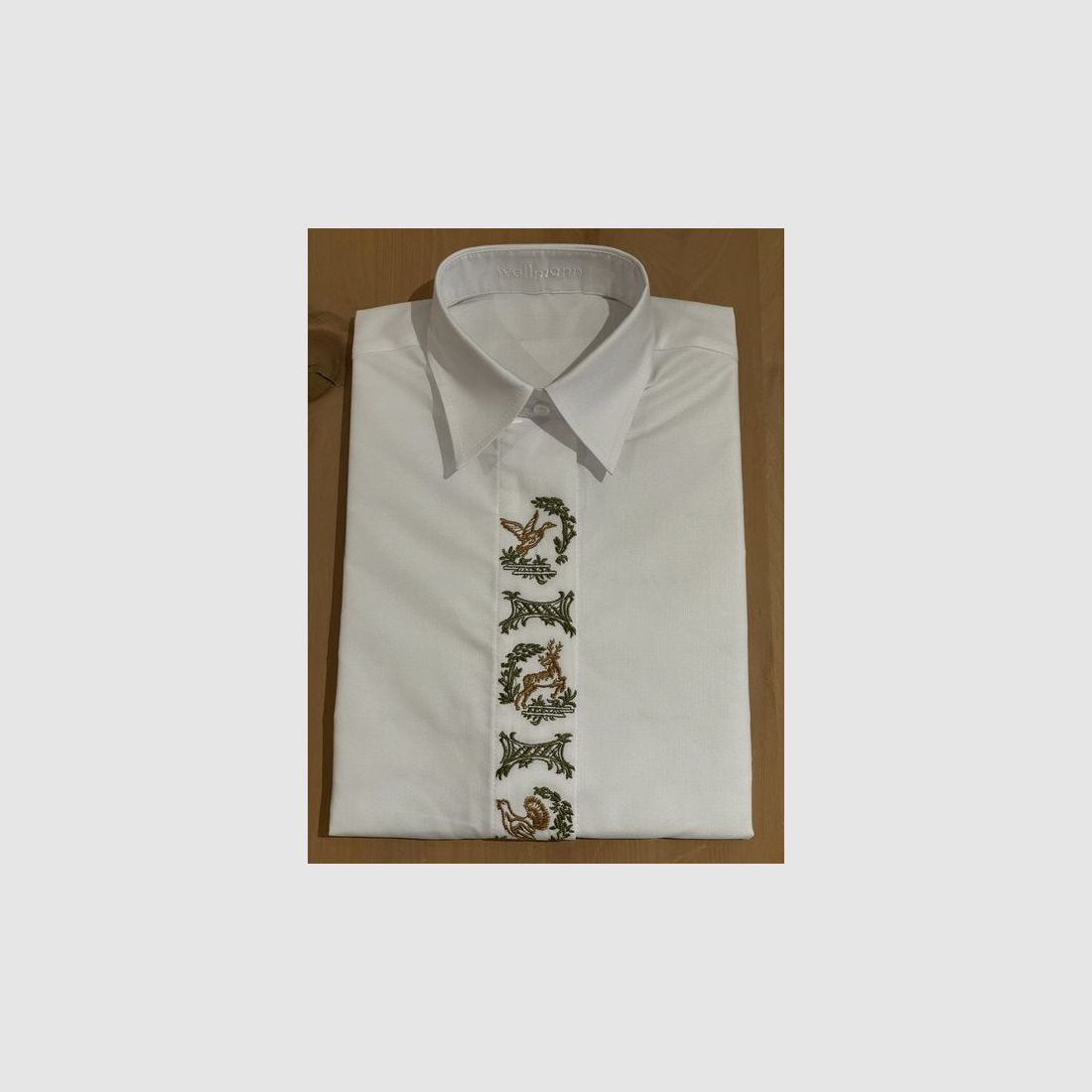 Wallmann Bluse «Ente-Hirsch-Auerhahn« in Weiss