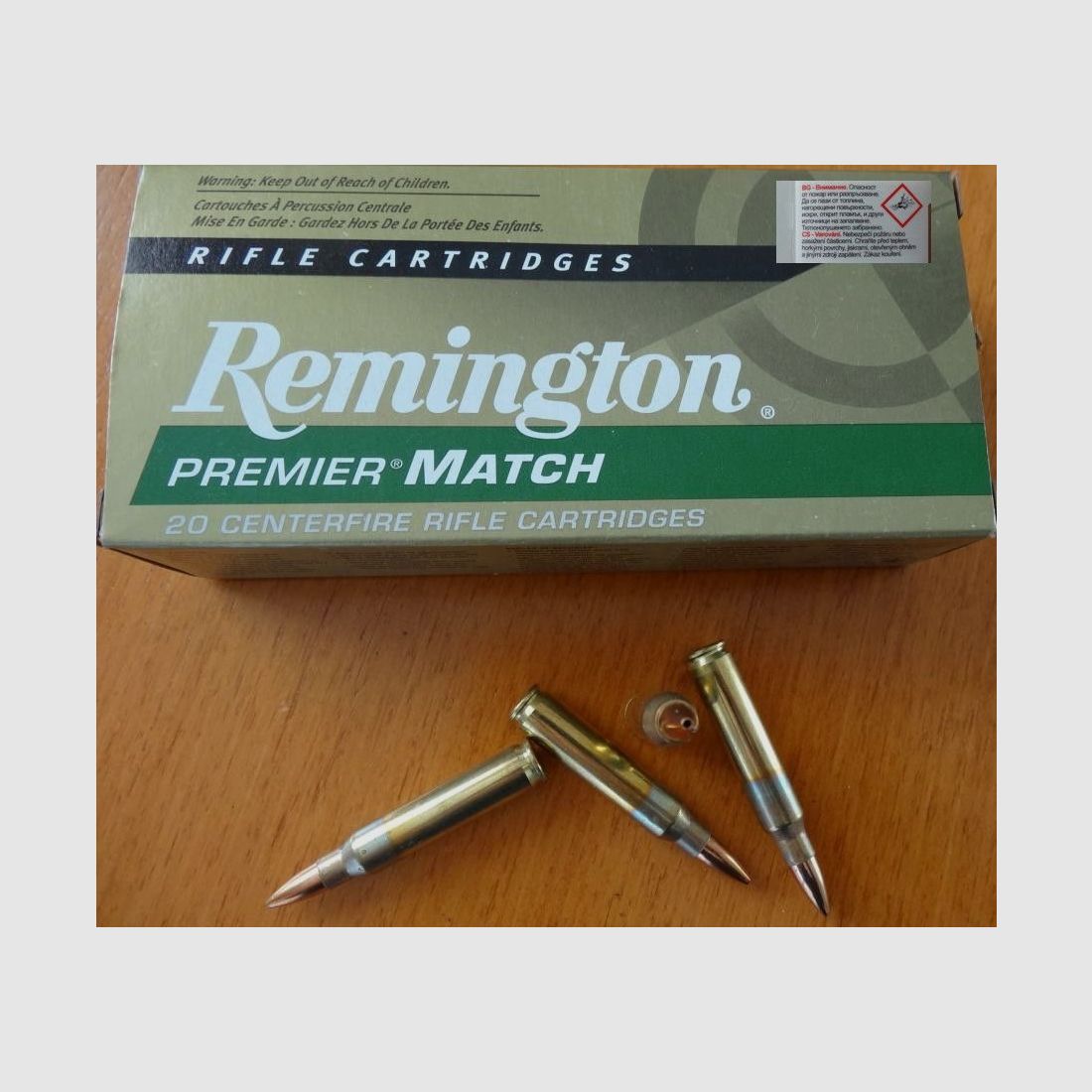 Remington 20 Patronen:Remington Premier Match, 52 grs HPBT Cal. 223 Rem.