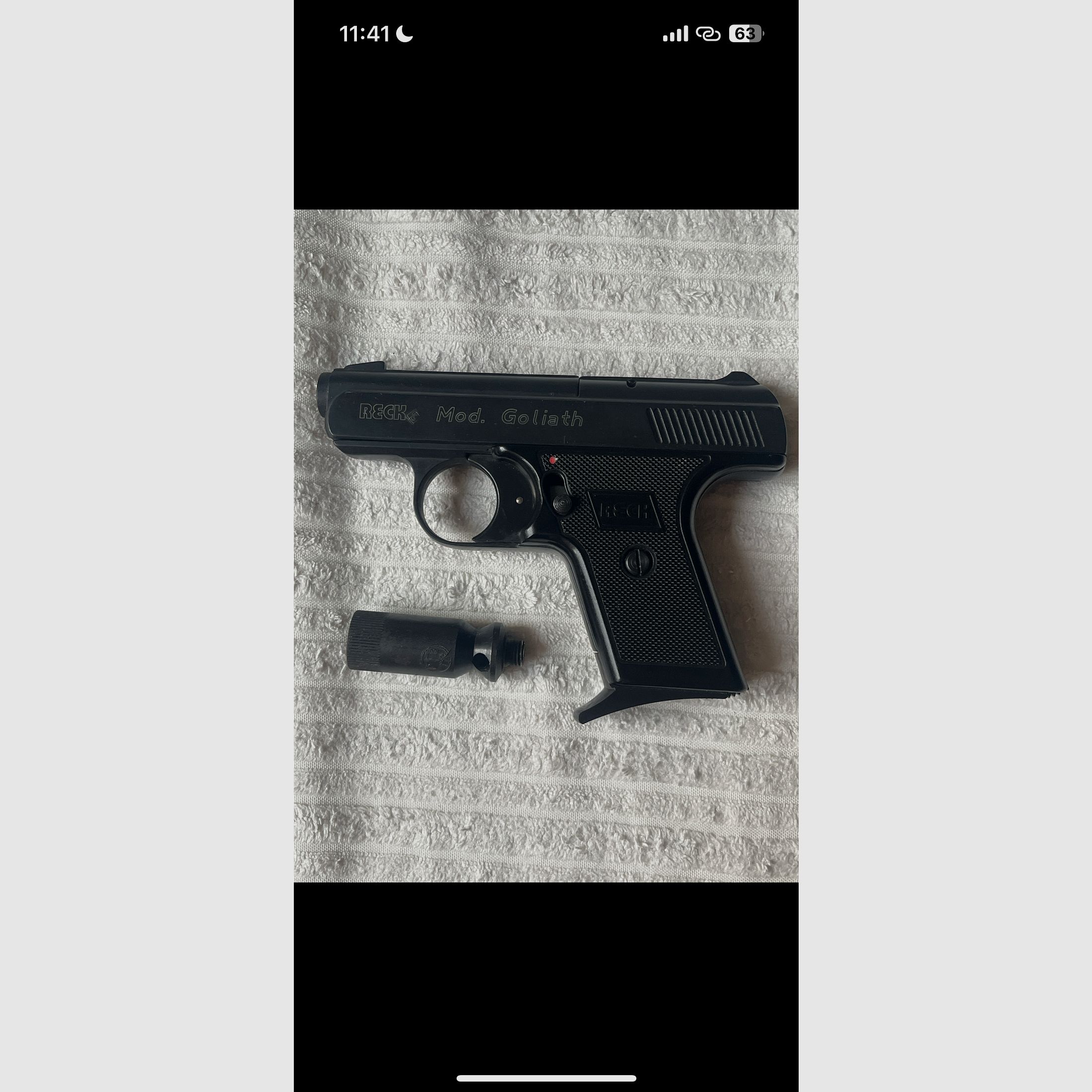 “RECK Mod. Goliath 9mm“ Tipo: pistola a salve / gas / segnale