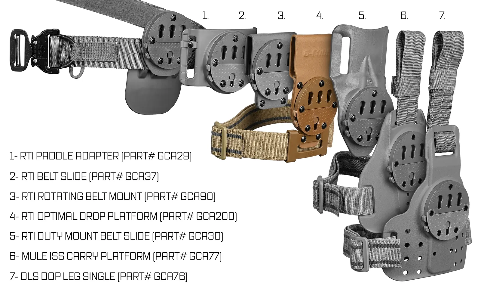 G-Code RTI Optimal Drop Pistol Platform Zwart met Cobra Gesp, afbeelding 2 van 2