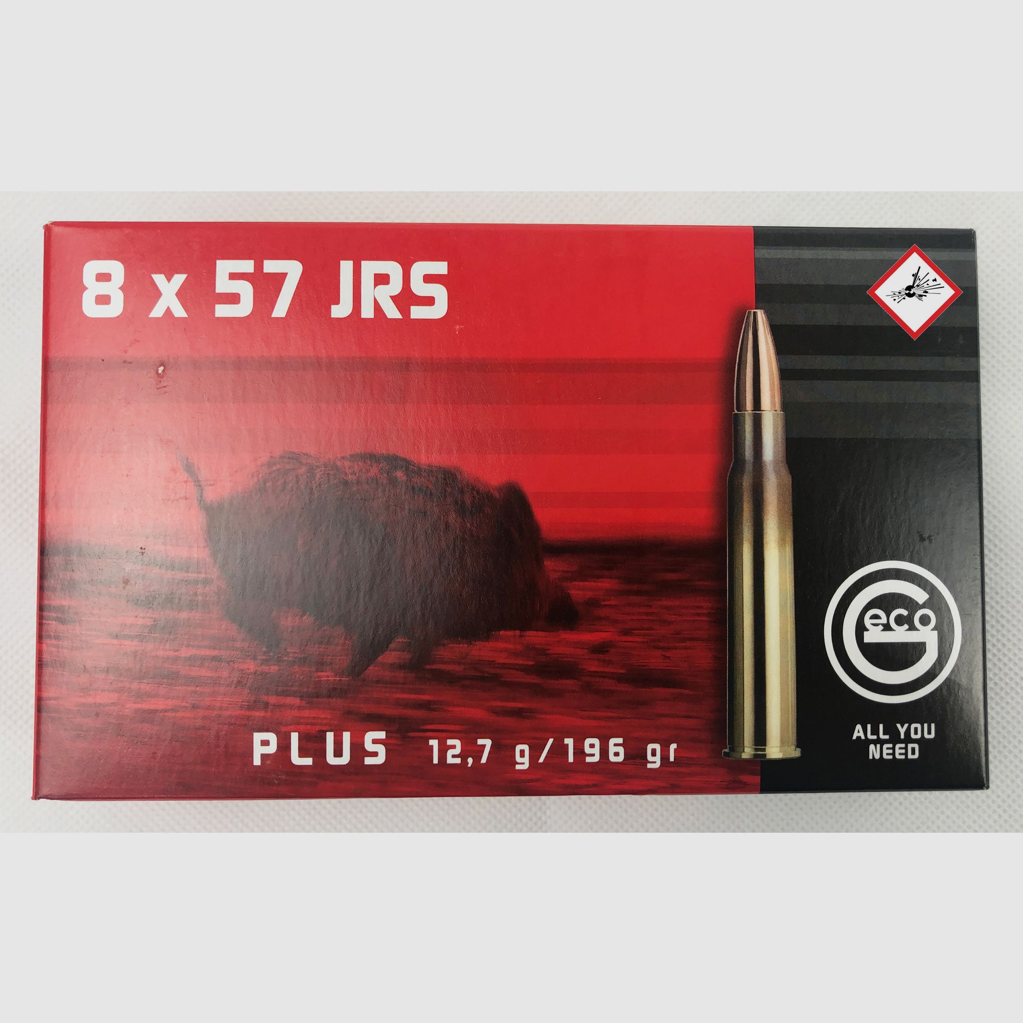 Geco Plus hunting cartridge cal. 8X57 JRS 196gr