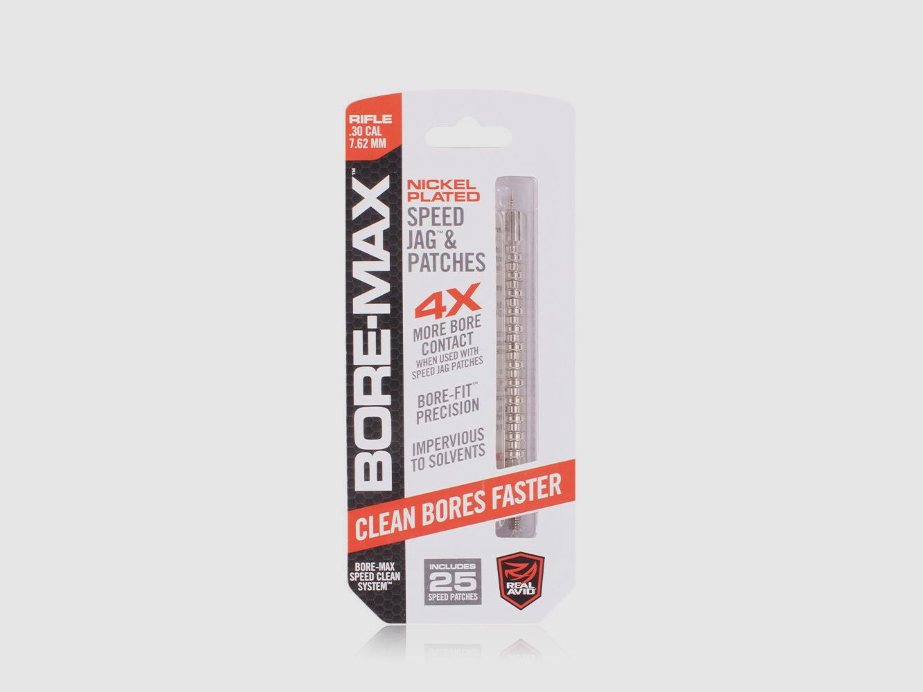 Real Avid Bore-Max Speed Jag & Patches .30 Rifle