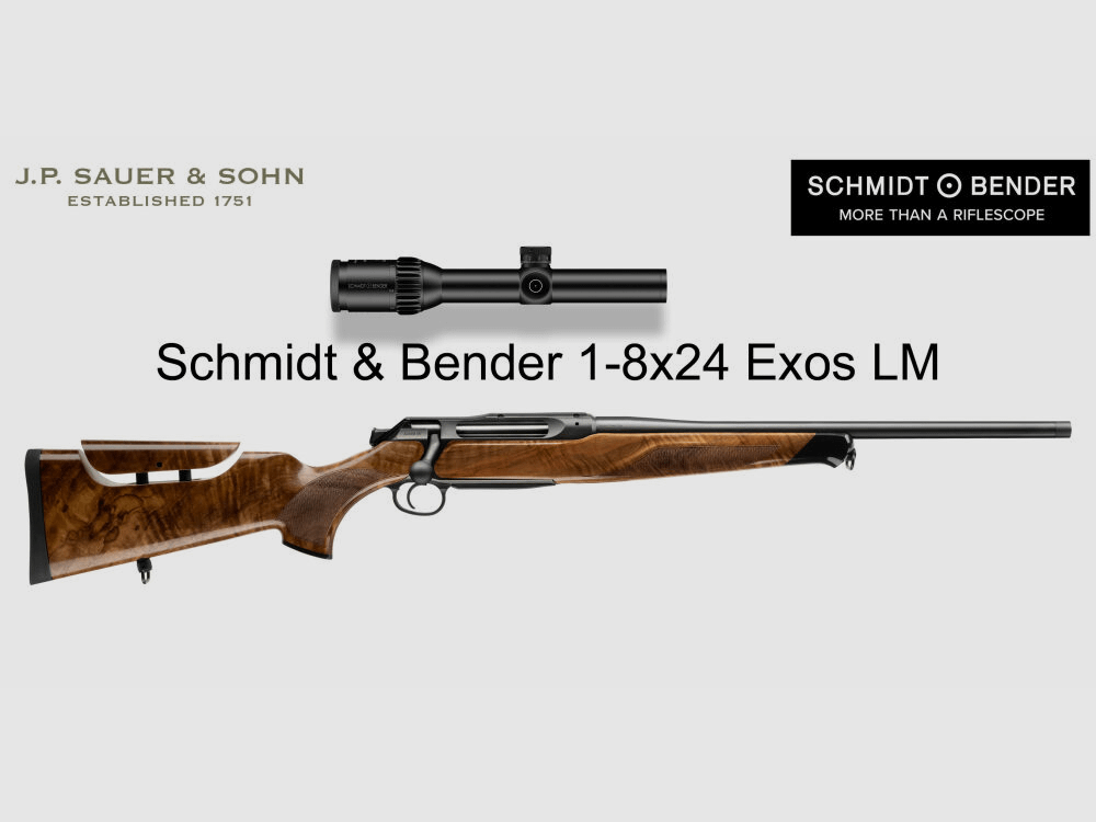 J.P. Sauer & Sohn Sauer 505 Ergo Lux Repetierbüchse HQ3 Ausstattungspaket Elegance + VSR | 8.5x55 Blaser | Schmidt & Bender 1-8x24 Exos LM
