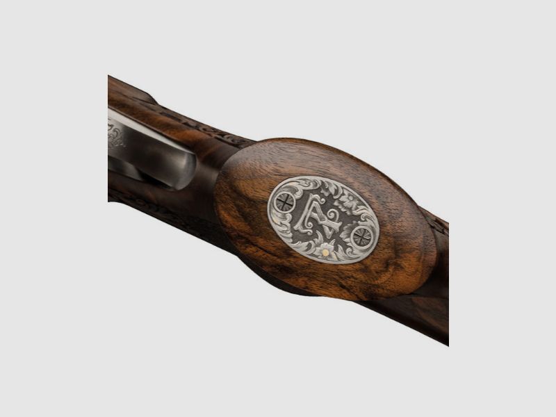 KRIEGHOFF Mehrpreis für Neuwaffe Gravur: Monogramm gestochen 2 Buchstaben /Flachstich