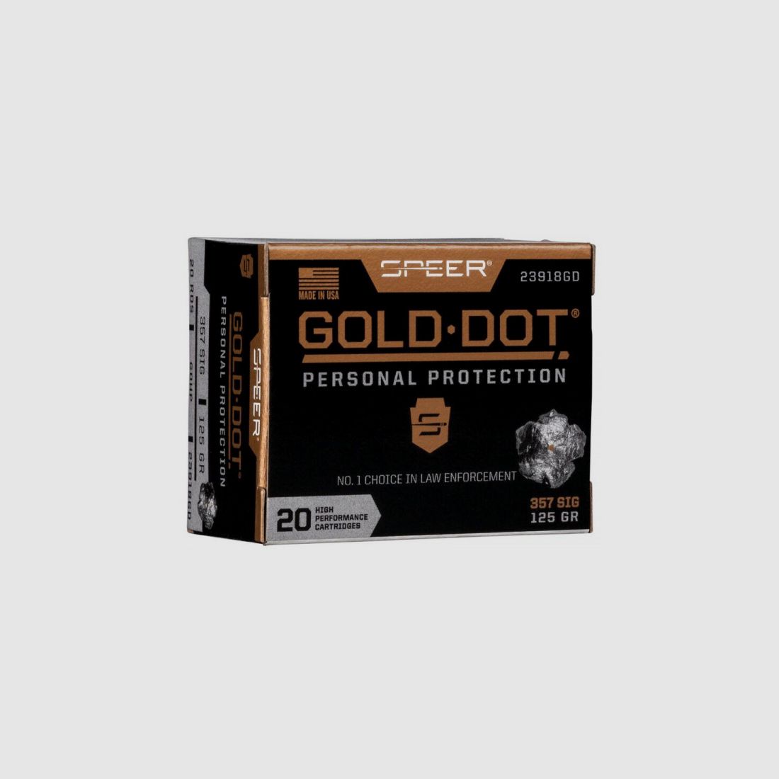 SPEER GOLD DOT - .357SIG 125 GRS - GDHP HOHLSPITZMUNITION - 20 SCHUSS