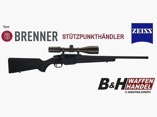 Brenner Komplettpaket BR20 Polymer .30-06Spring. mit Zeiss Conquest V4 3-12x56
