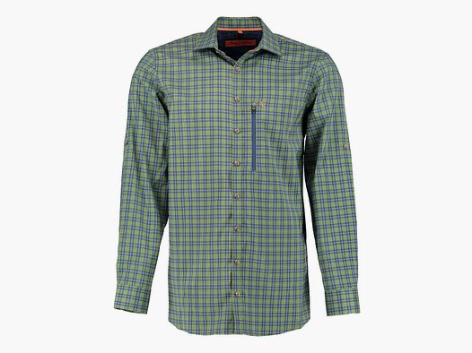 Orbis Textil Herrenhemd 1/1 Arm Regular Fit Haifischkragen Heugrün - 37/38