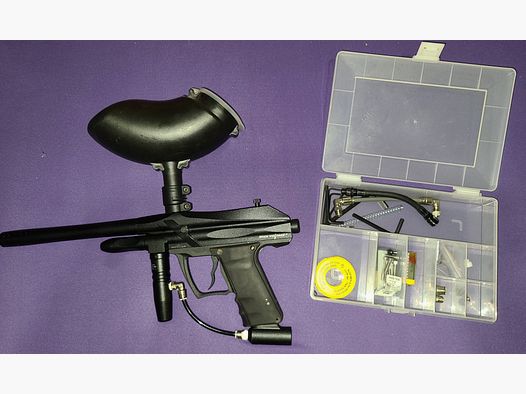 PAINTBALL / E - PNEUMAT / ZEN HIGH VOLTAGE 2 / cal. 68 mit ZUBEHÖR / ! BESCHREIBUNG LESEN !