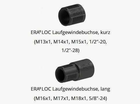 ERATAC Zubehör f. Schalldämpfer ERA®LOC Adapter M15x1 Lauf -GewindeBuchse, kurz