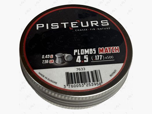 Boite de plombs à jupe 4,50 mm PISTEURS MATCH